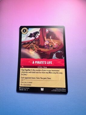 a pirate’s life [peter pan] - 128/204 (uncommon) — lorcana: ursula’s return
